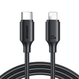 Laidas USB C - iPhone 12/13 8pin (Lightning) 30W greito krovimo (QC3.0) 1m juodas (black) Joyroom S-CL020A9 